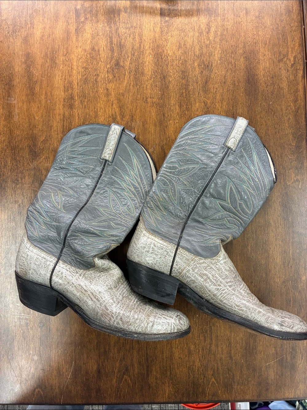 Dan Post Gray Western Cowboy Boots Size 11.5 B